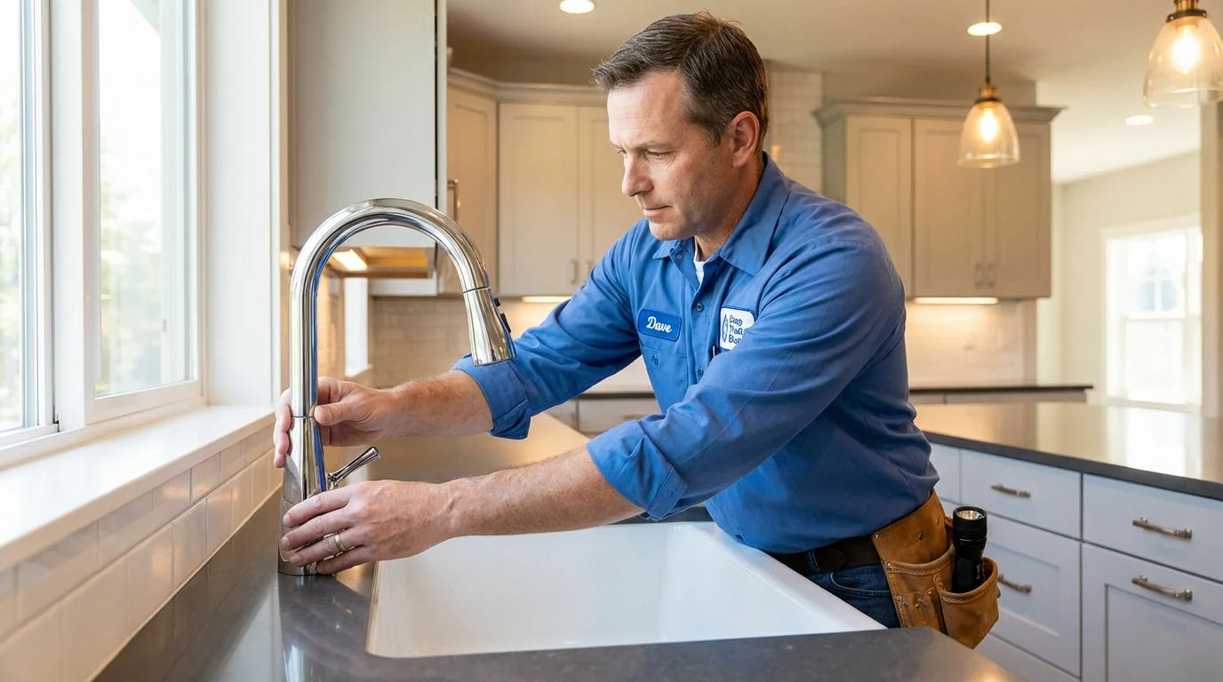 Kitchen faucet installation by Johns Plumbing LLC in Ellisville